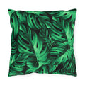 Monstera Leaf Outdoor Pillow — Tropical Green Patio Cushion