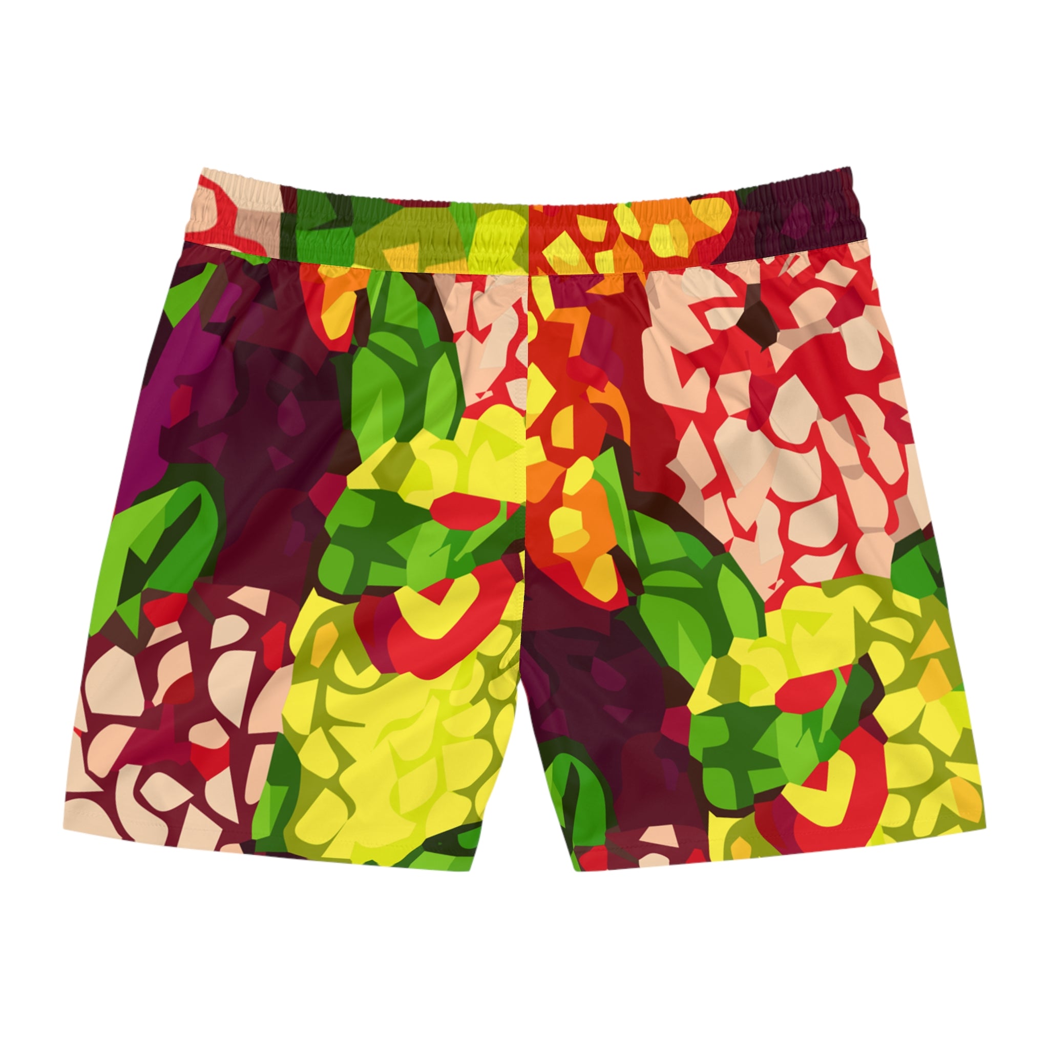 Tropical Pineapple Pattern Swim Shorts | Colorful AOP Beachwear