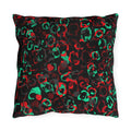 Outdoor Pillow - Festive Red & Green Leopard Print Decorative Cushion for Patio