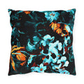 Turquoise Floral Outdoor Pillow — Bold Botanical Patio Cushion